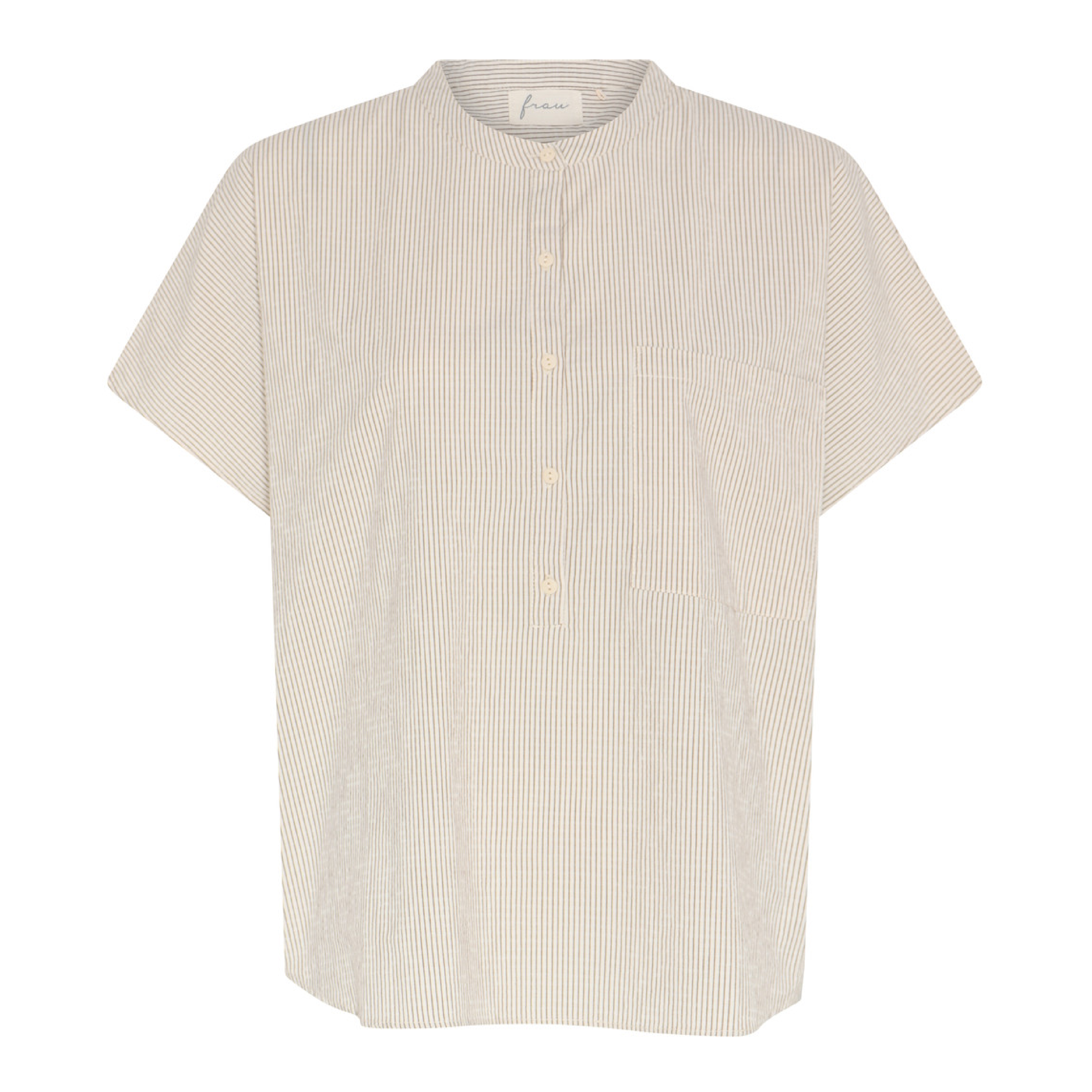 Colombo Top, Tapioca Coffee Stripe