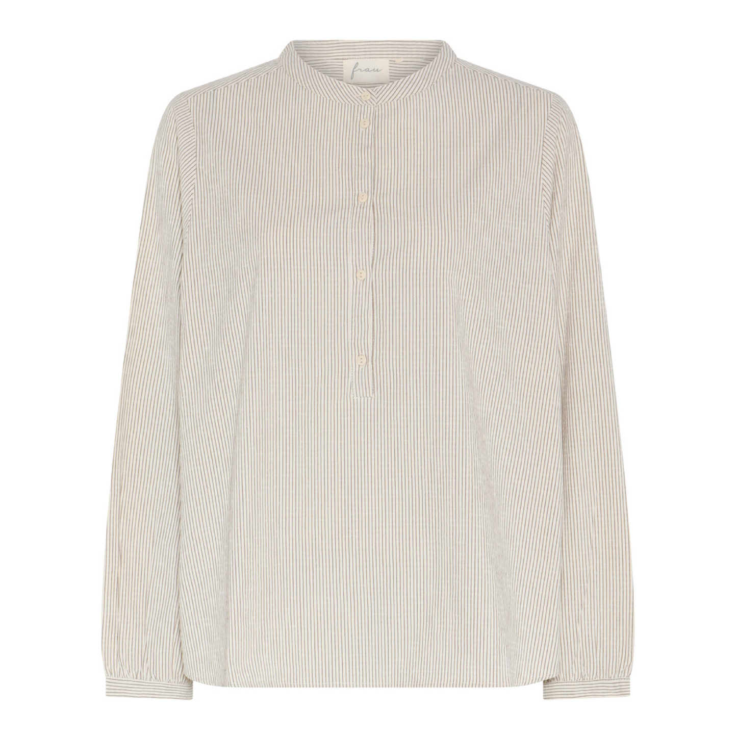 Madrid Skjorte, Tapioca Coffee Stripe