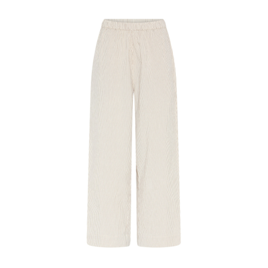 Melbourne Ankle Pant, Tapioca Coffee Stripe