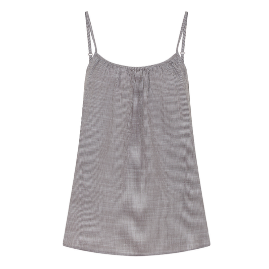 Vancouver Top, Coffee Quartz Stripe