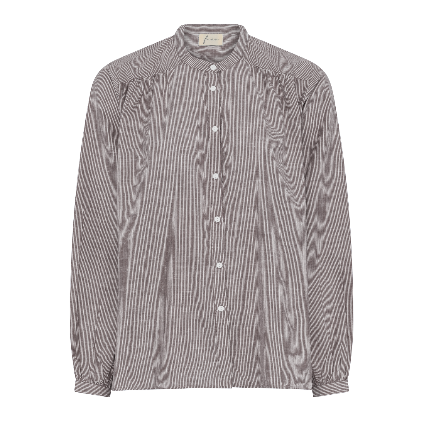 Florence Shirt, Coffee Quartz Stripe