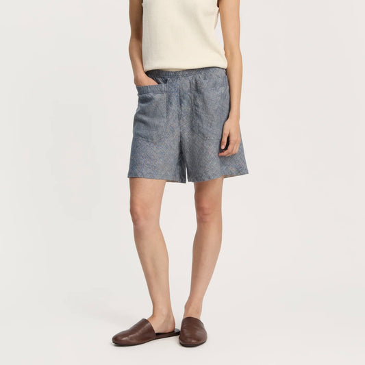 Aliba Shorts Linen, Night Sky