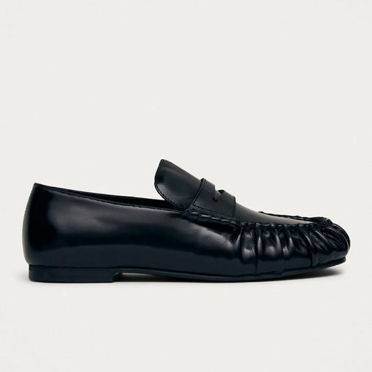 Aven Leather Loafers, Black