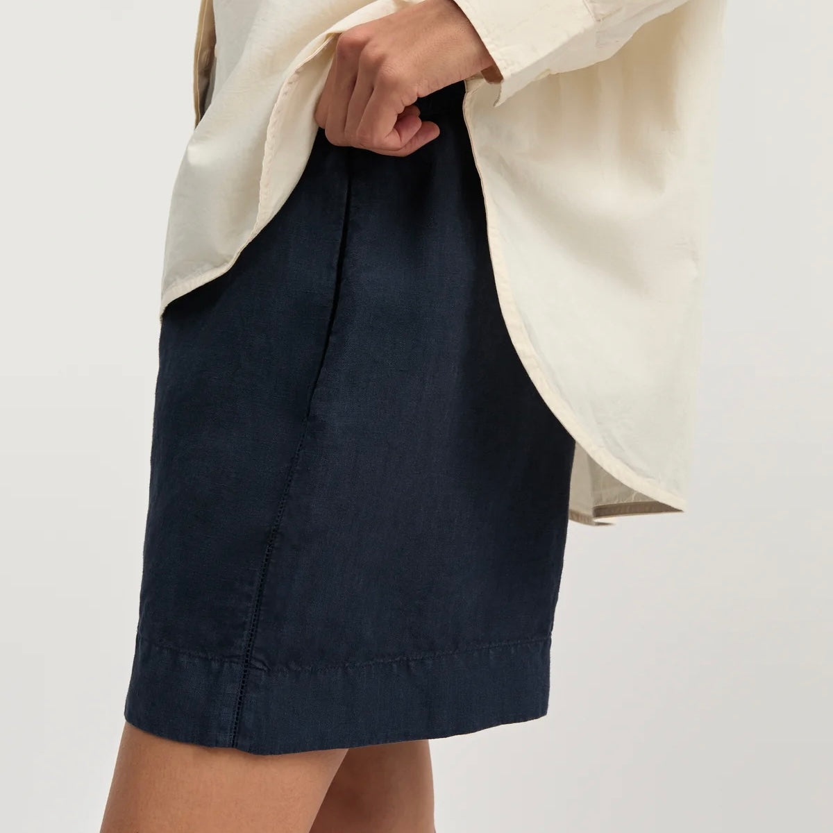 Casual Shorts Linen, Navy