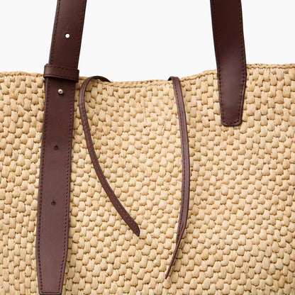 The Bianca Raffia Bag Large, Natural