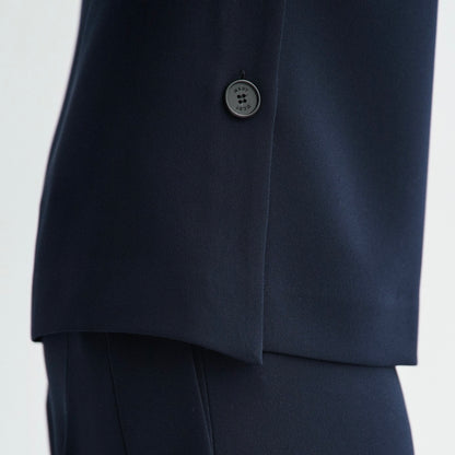 Tena Crepe Georgette Top, Navy