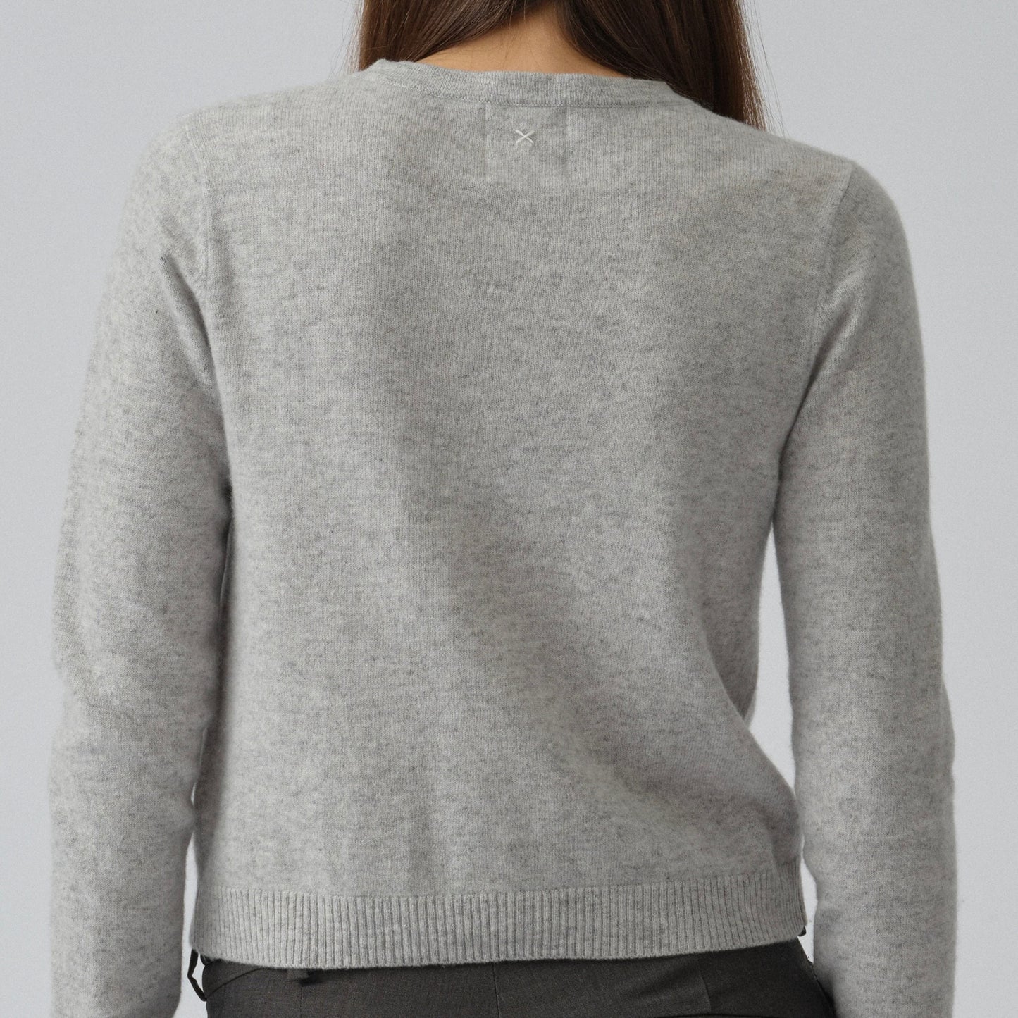 Women's Cashmere O-Cardigan, Ash Grey