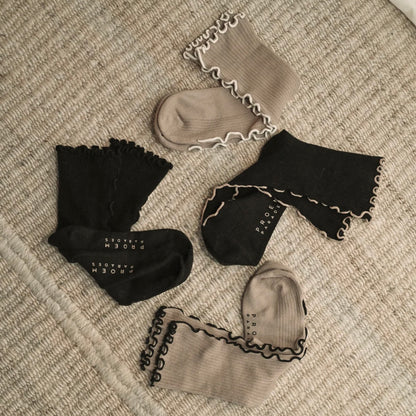 Kusama Socks, Beige (2-Pak)