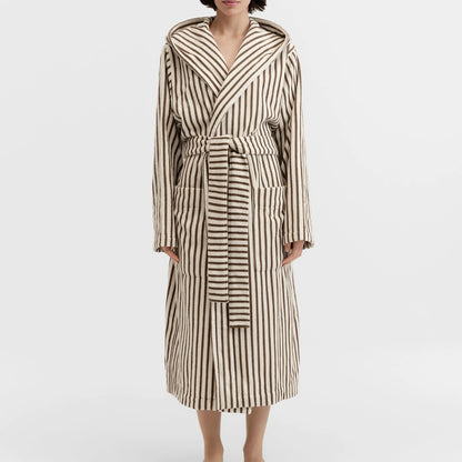 Hooded Bathrobe, Kodiak Stripes