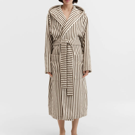 Hooded Bathrobe, Kodiak Stripes