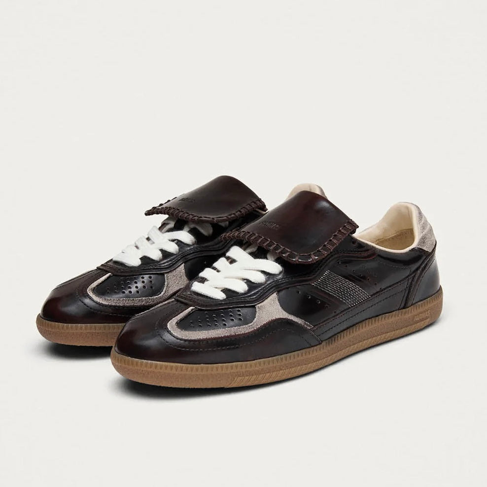 Tb. 490 Club Brushed Leather Sneakers, Dark Brown