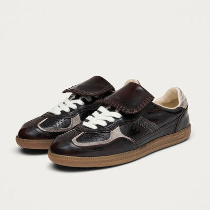 Tb. 490 Club Brushed Leather Sneakers, Dark Brown