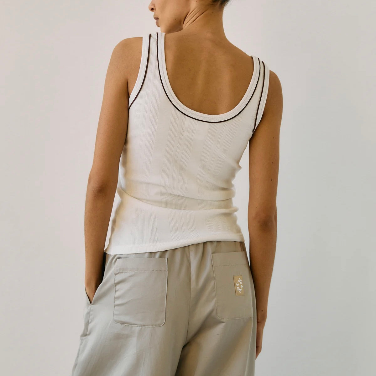 Waves Tank Top, Hvid