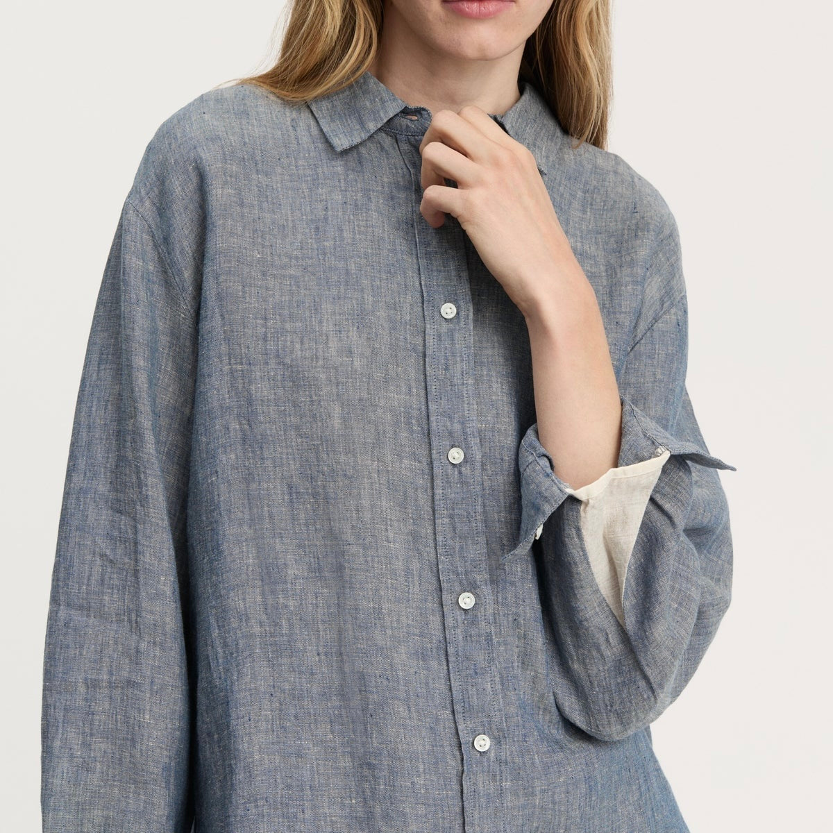Paulina Shirt Linen, Night Sky