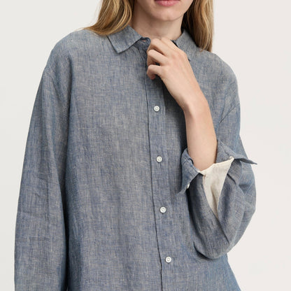 Paulina Shirt Linen, Night Sky
