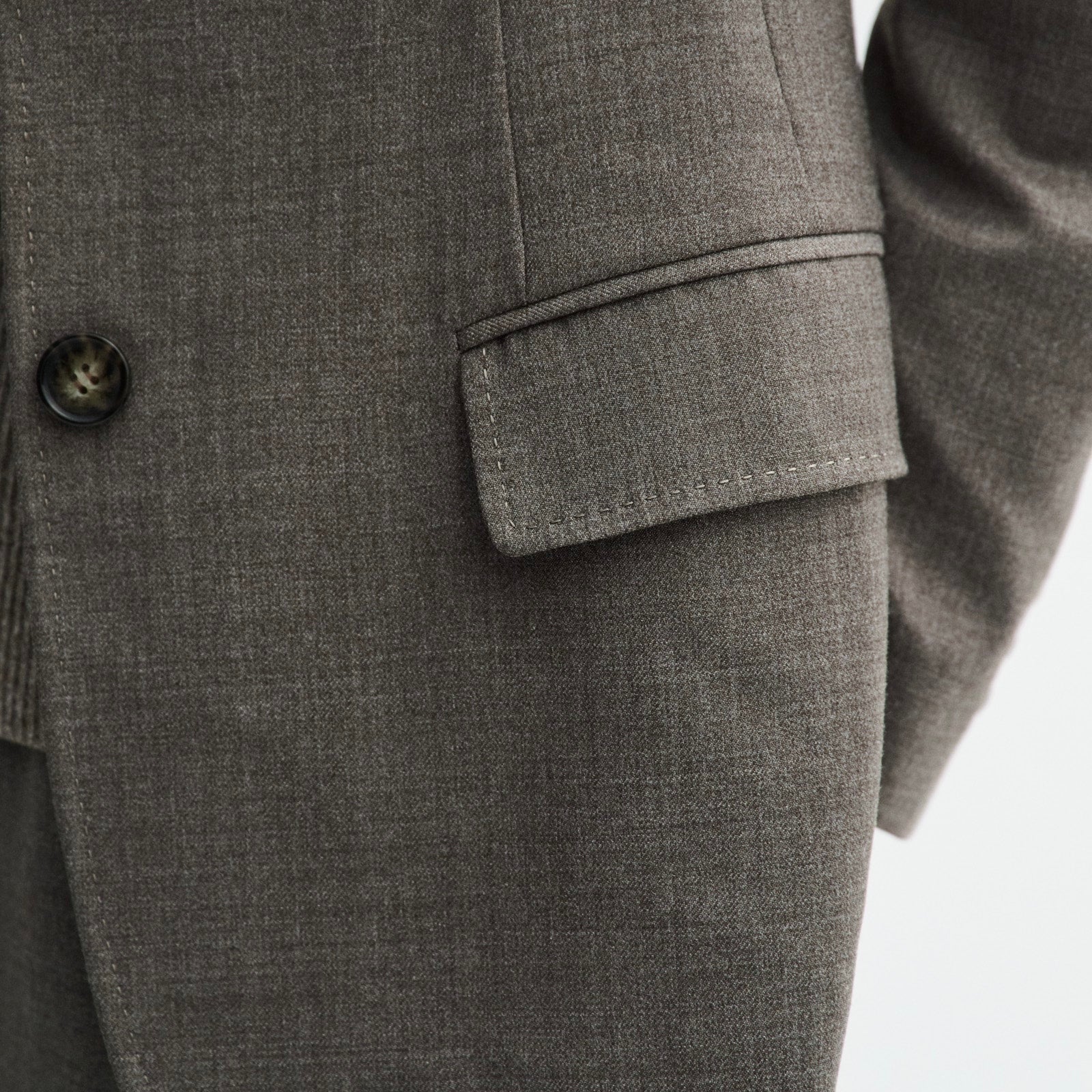 Joelie Transeasonal Wool Blazer, Mink