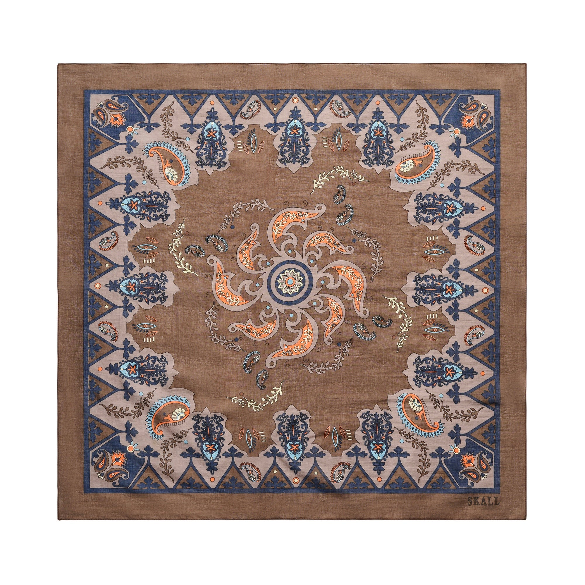 Pippa Scarf, Brown Paisley Print