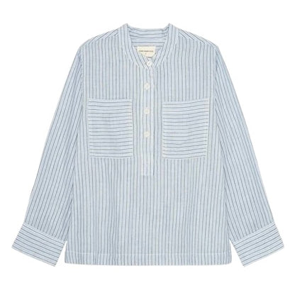 Ayla Shirt Stripe, Light Blue/Ecru