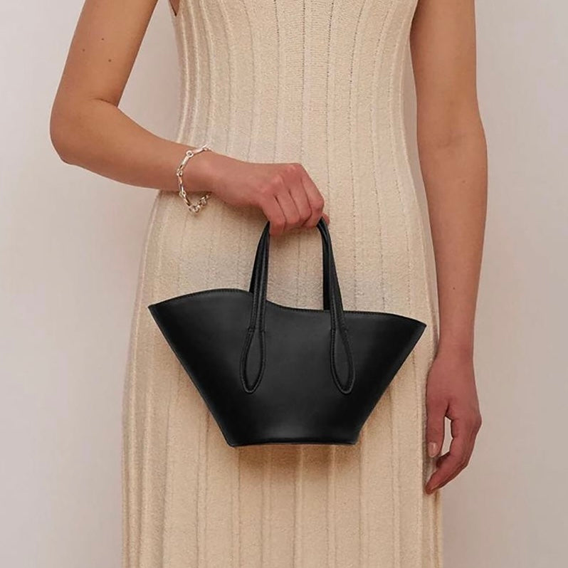 Open Tulip Tote Micro, Black