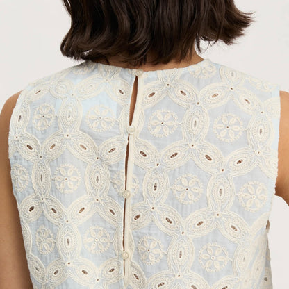 Himani Top Embroidery, Blue Eyes