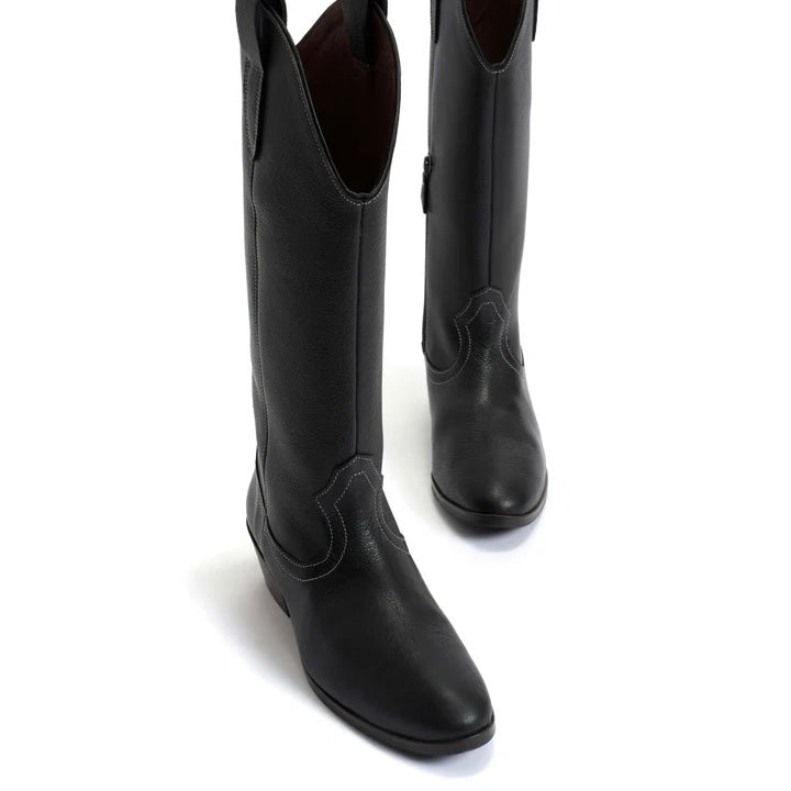 Kanaya 35 Grained Soft Calf Støvler, Black