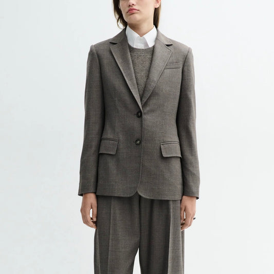 Joelie Transeasonal Wool Blazer, Mink