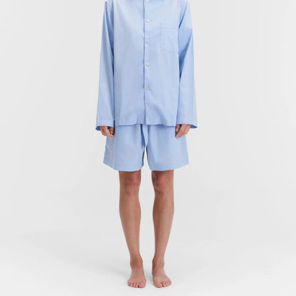 Poplin Shorts, Shirt Blue