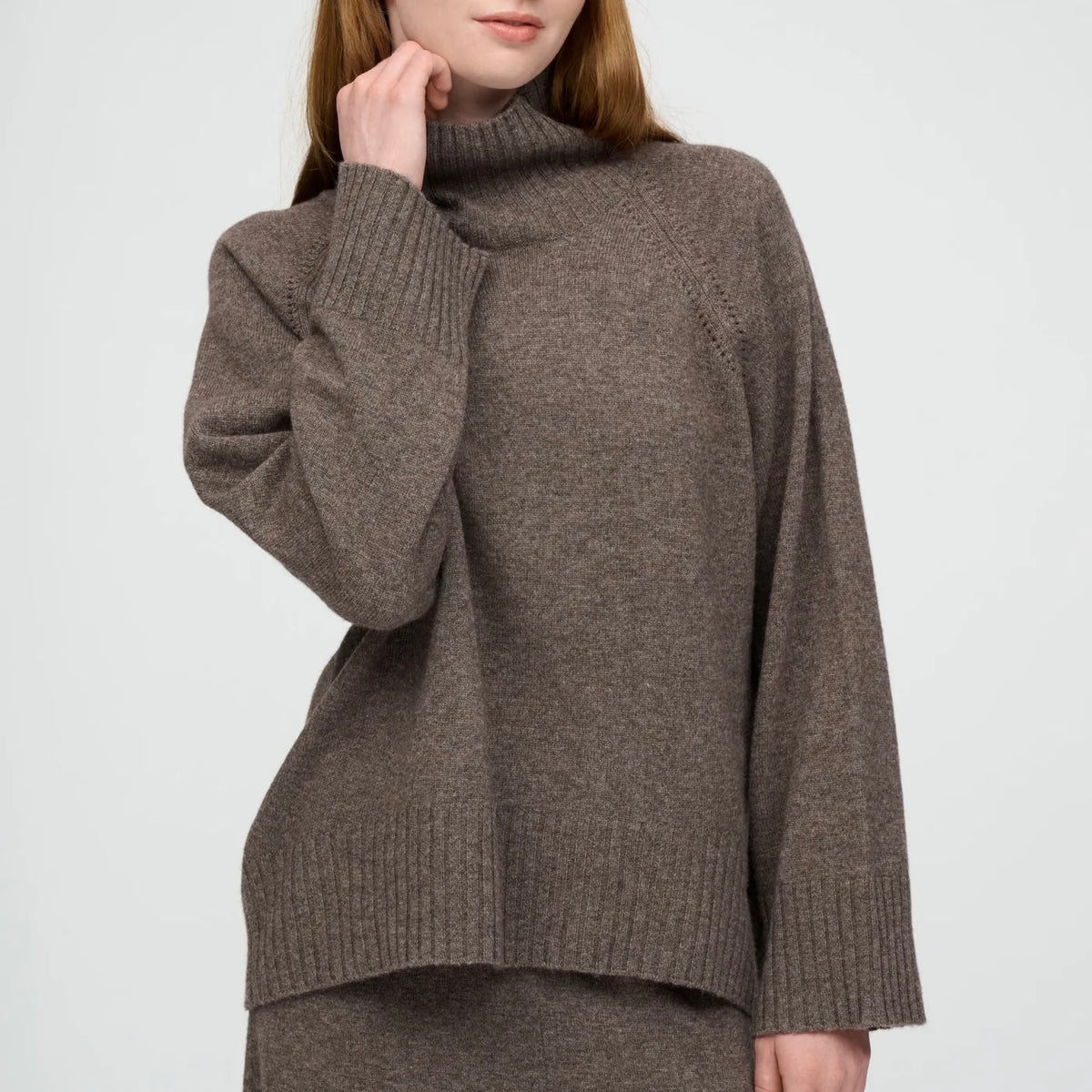 Aster Knit Merino, Brown Melange