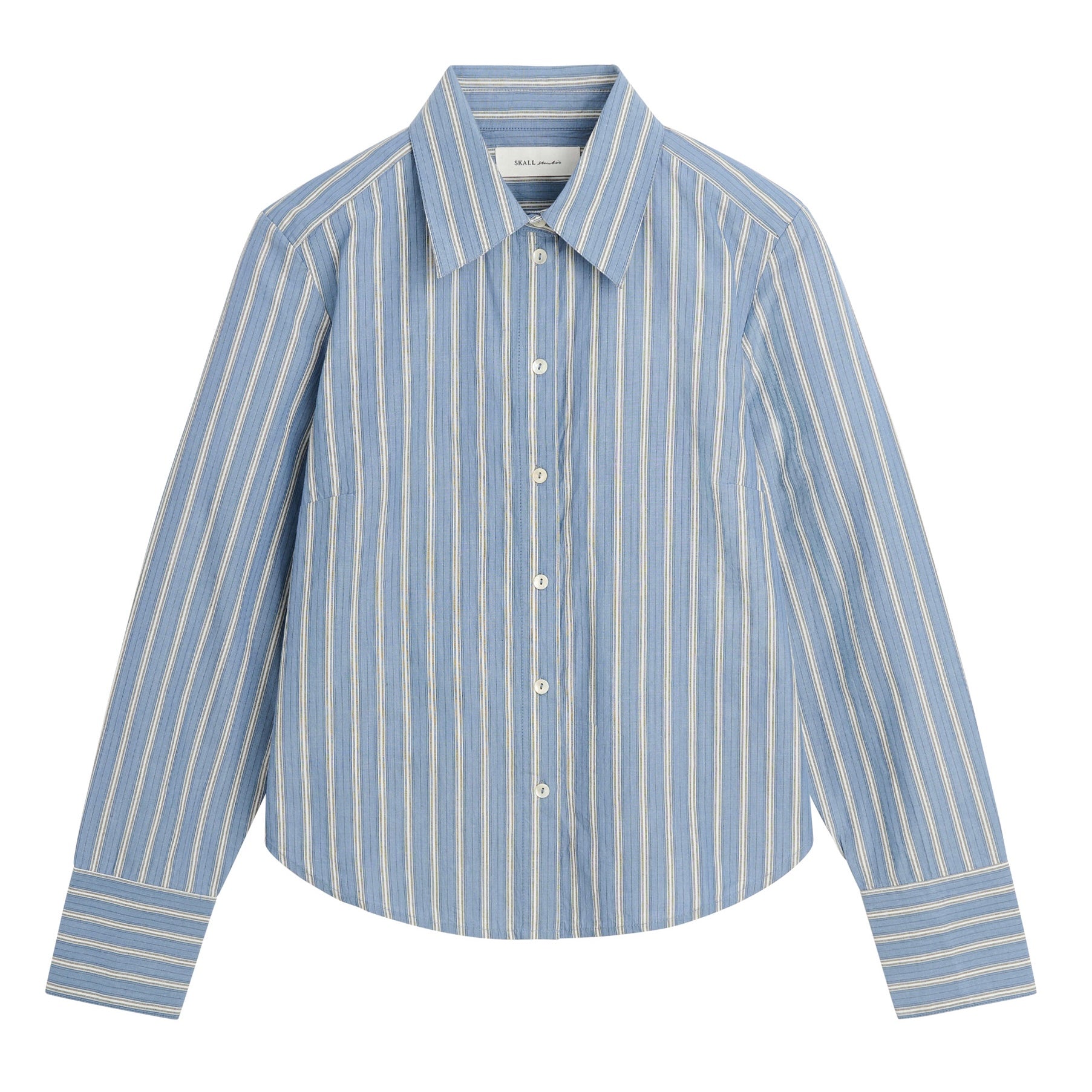 Fauna Shirt, Blue/Black/White Stripe