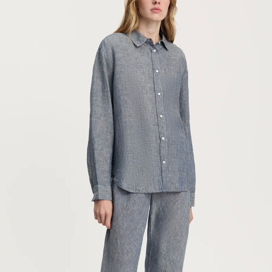 Paulina Shirt Linen, Night Sky