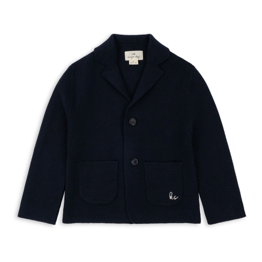 Gabriel Knitted Blazer, Dark Navy