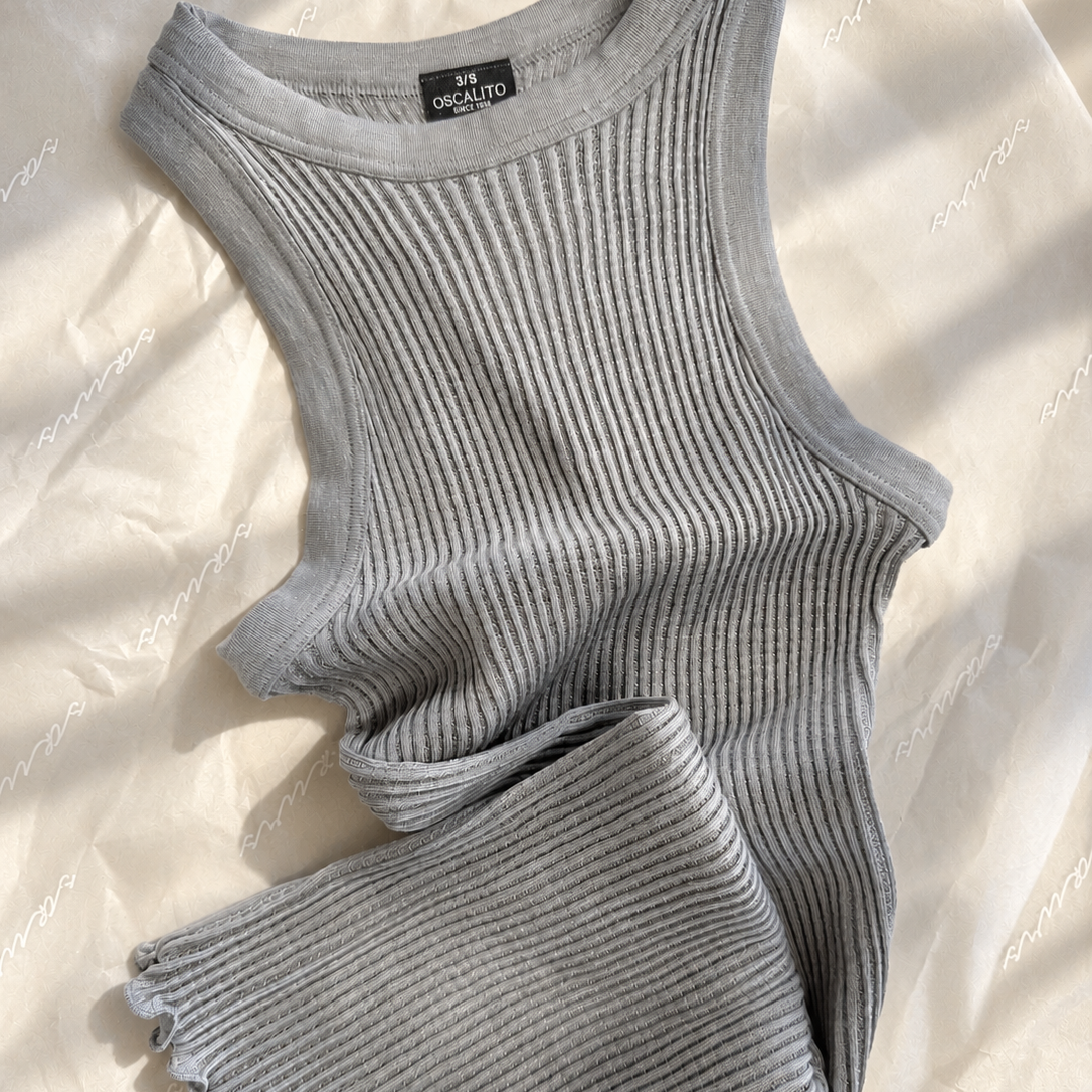 Uld & Silke Operatino Top, Grey 7490