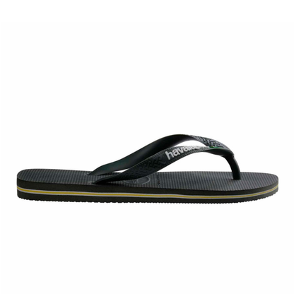 Slippers Brasil Logo, Green Olive