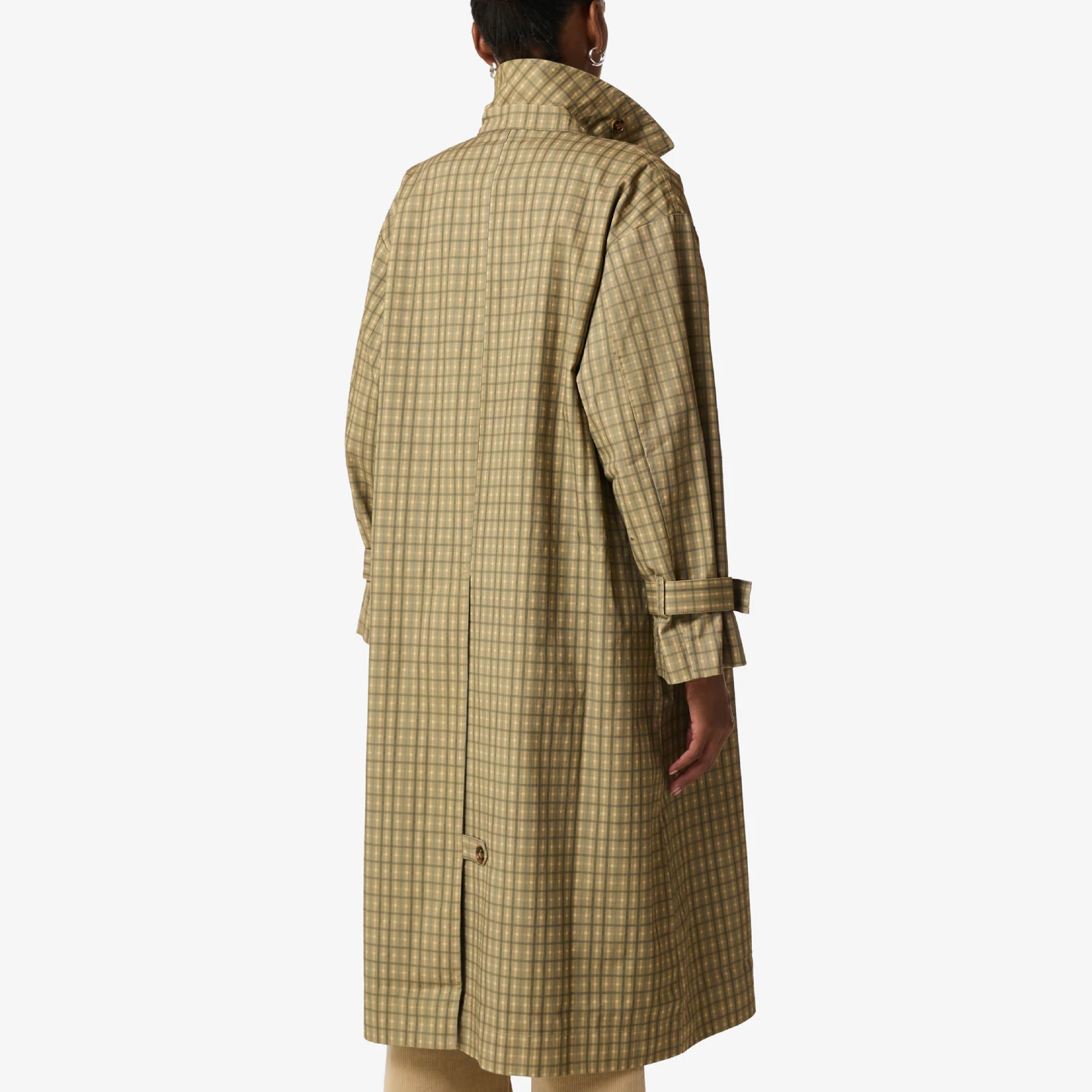 Meagan Check Coat, Kelp Check
