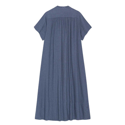 June Shirtdress Linen, Sea Blue