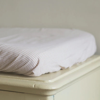 Changing Cushion Cover, Beige Check