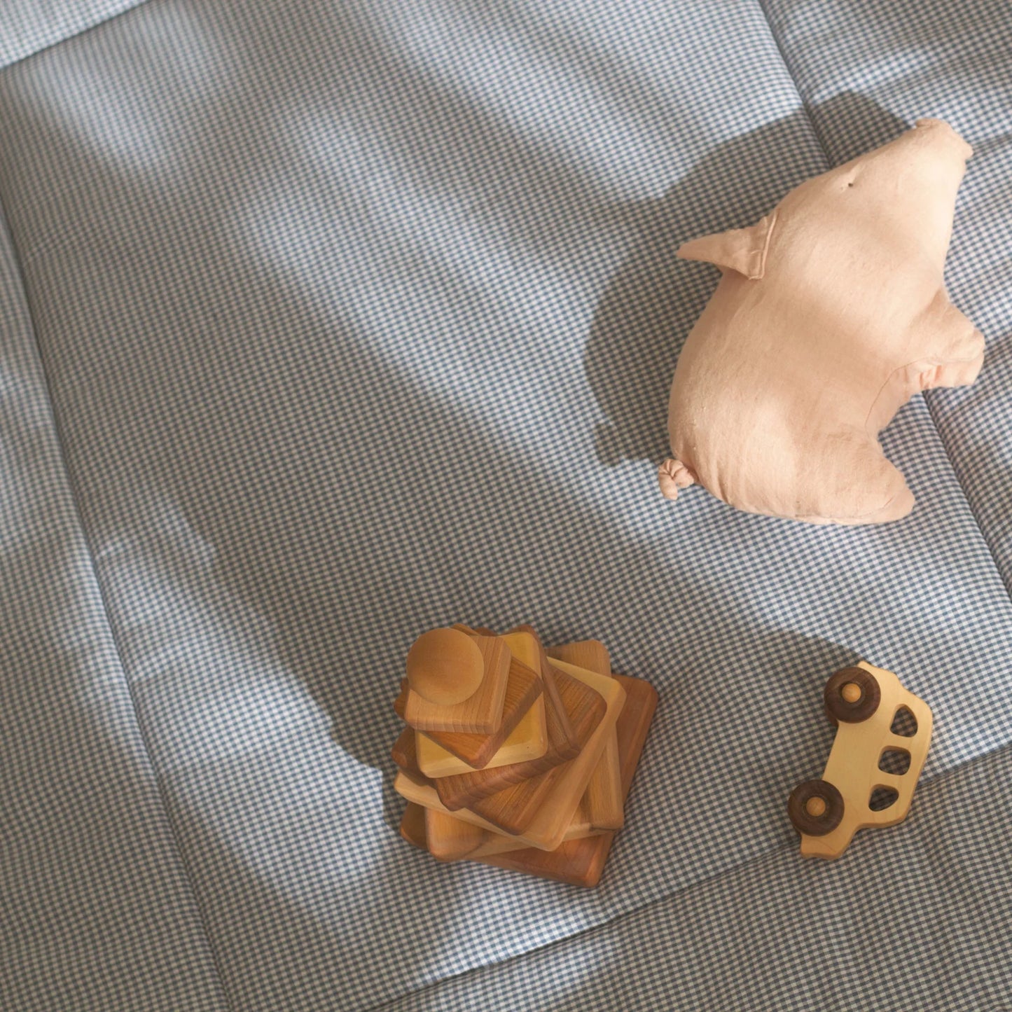 Mini Check Playmat, Grey