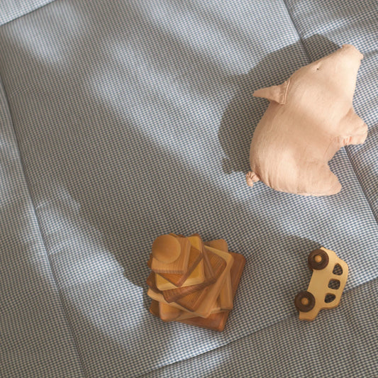 Mini Check Playmat, Grey