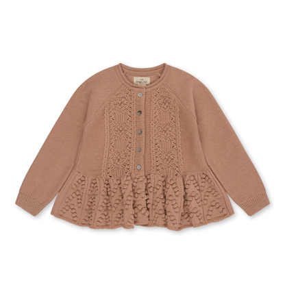 Cabby Frill Cardigan, Maple Sugar