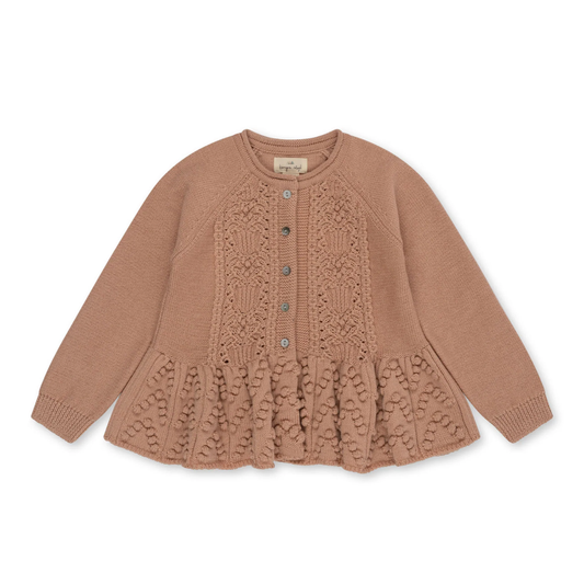Cabby Frill Cardigan, Maple Sugar