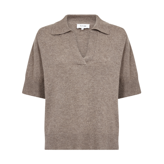 Eloise 18 Cashmere Polo, Taupe