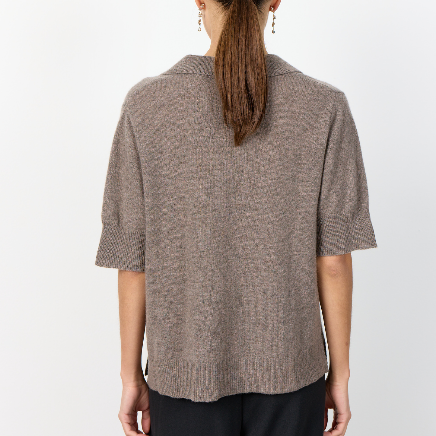 Eloise 18 Cashmere Polo, Taupe