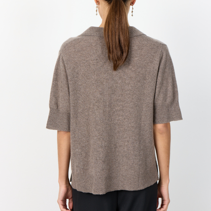 Eloise 18 Cashmere Polo, Taupe