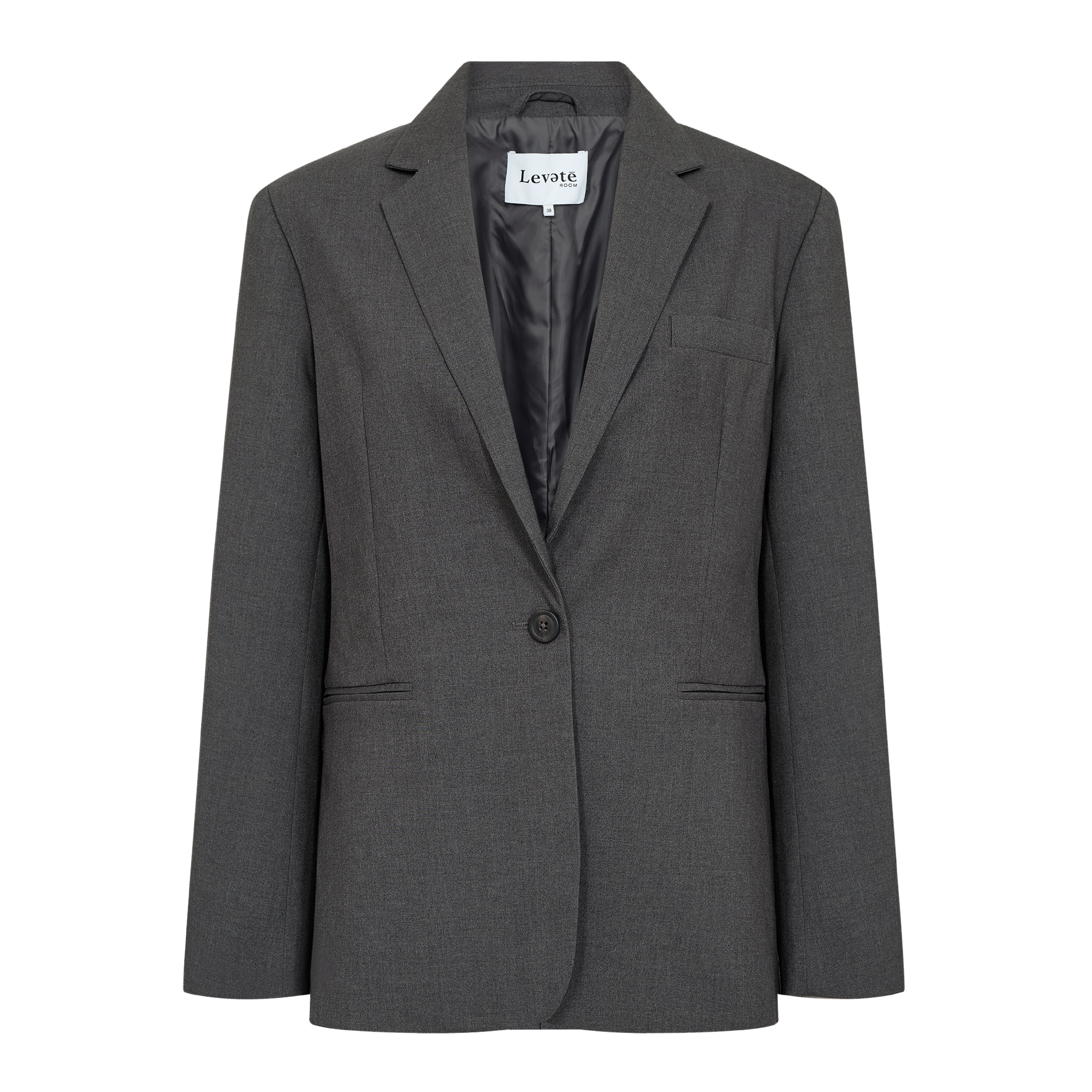 Presley 1 Blazer, Dark Grey Melange