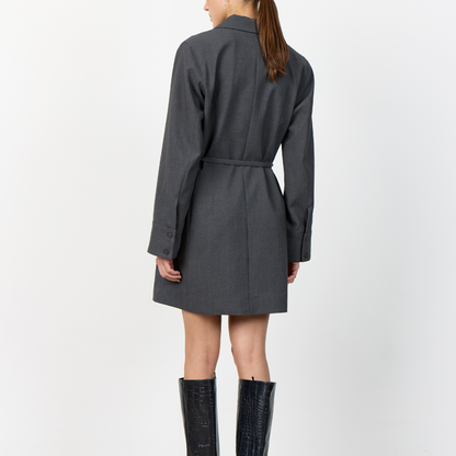 Presley 3 Kjole, Dark Grey Melange