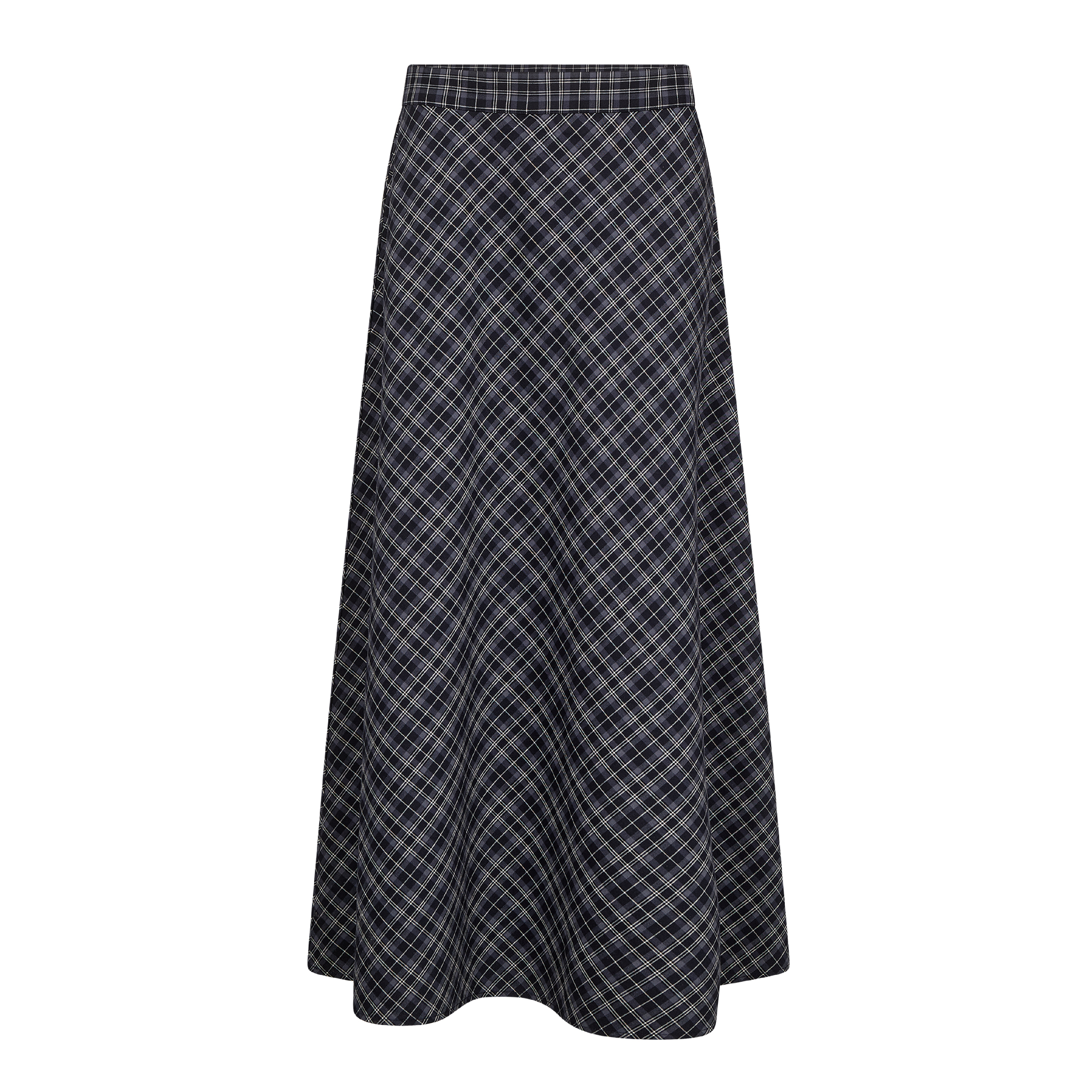 Talma 3 Nederdel, Dark Navy Check