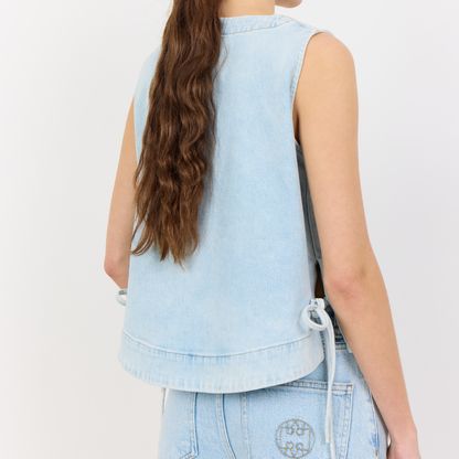 Kosa 9 Top, Breezy Blue Denim