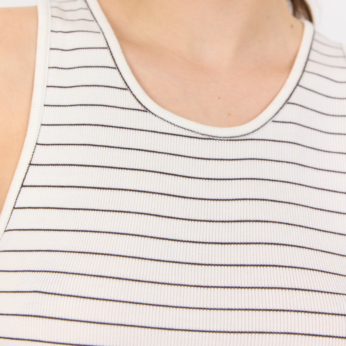 Ika 26 Tank Top, Chokolade/Hvid