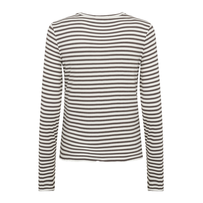 Ika 11 Bluse, Falcon/Off White