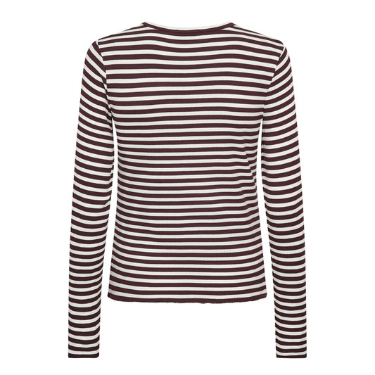 Ika 11 Bluse, Bordeaux/Off White